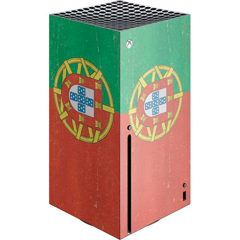 Portugal Flag Distressed Xbox Series X Console Skin