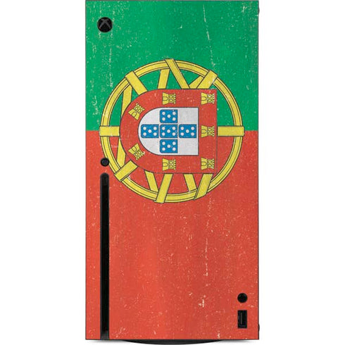 Portugal Flag Distressed Xbox Series X Console Skin