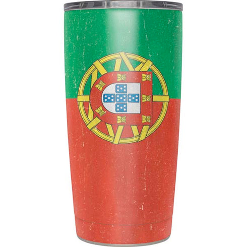 Portugal Flag Distressed Yeti 20oz Tumbler Skin
