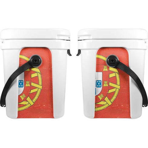 Portugal Flag Distressed YETI Roadie 24 Hard Cooler Skin