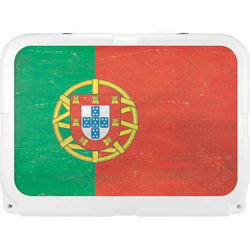 Portugal Flag Distressed YETI Tundra 35 Hard Cooler Skin