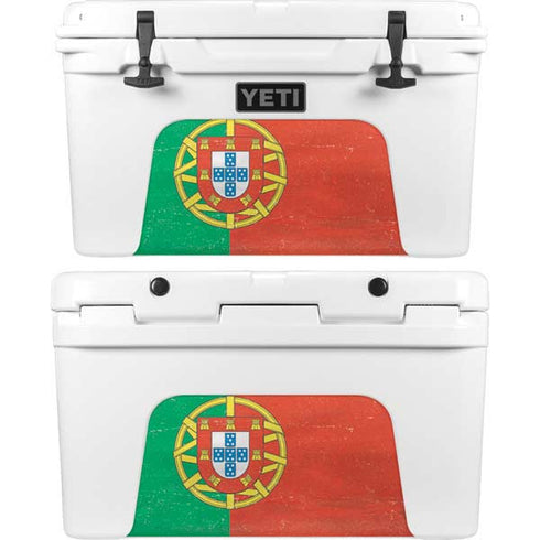 Portugal Flag Distressed YETI Tundra 45 Hard Cooler Skin