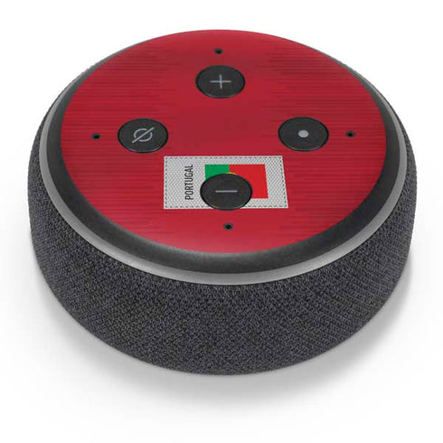 Portugal Soccer Flag Amazon Echo Dot Skin