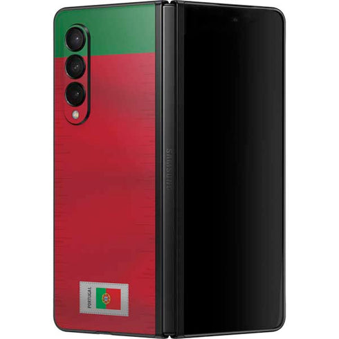 Portugal Soccer Flag Galaxy Z Fold3 5G Skin