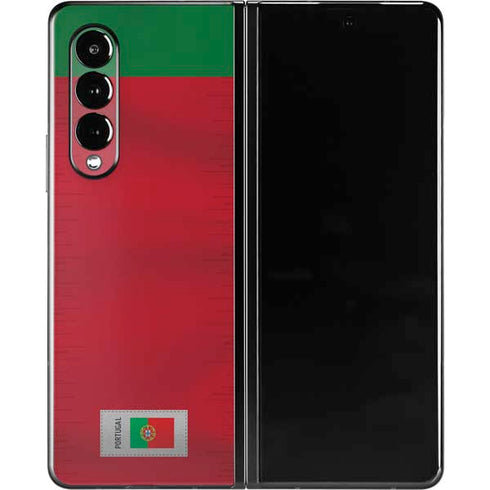 Portugal Soccer Flag Galaxy Z Fold3 5G Skin