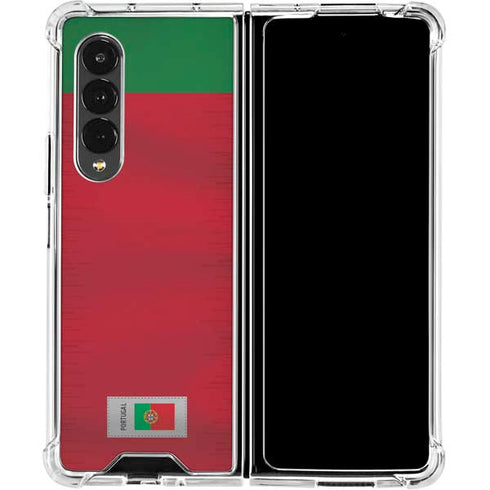 Portugal Soccer Flag Galaxy Z Fold4 5G Clear Case