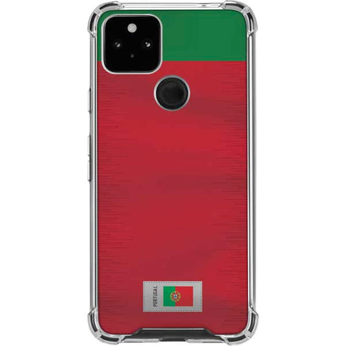 Portugal Soccer Flag Google Pixel 4a 5G Clear Case