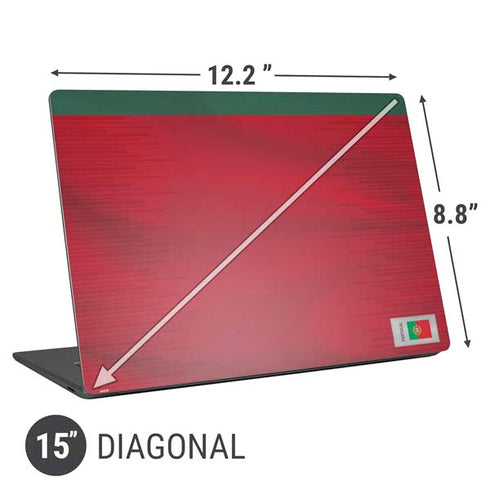 Portugal Soccer Flag Universal Laptop 15in (12.2 x 8.8in) Skin