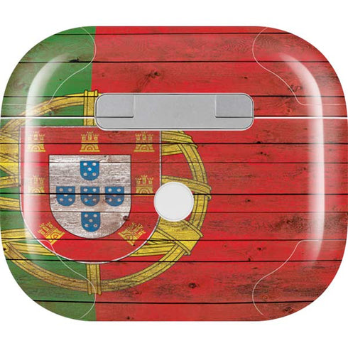 Portuguese Flag Dark Wood Apple AirPods (3rd Gen 2021) Skin