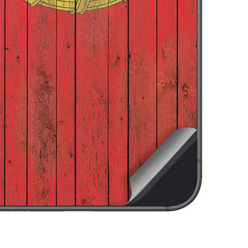 Portuguese Flag Dark Wood Galaxy A14 5G Skin
