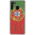 Portuguese Flag Dark Wood Galaxy A21 Clear Case