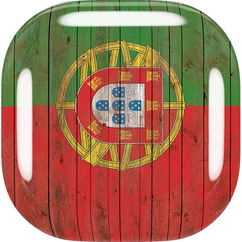 Portuguese Flag Dark Wood Galaxy Buds Live Skin