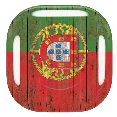 Portuguese Flag Dark Wood Galaxy Buds Pro Skin