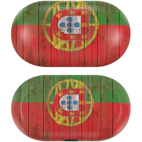 Portuguese Flag Dark Wood Galaxy Buds Skin