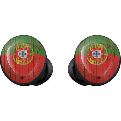 Portuguese Flag Dark Wood Galaxy Buds Skin