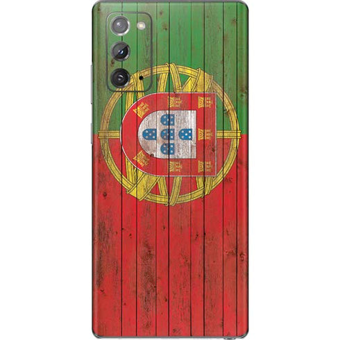 Portuguese Flag Dark Wood Galaxy Note20 5G Skin