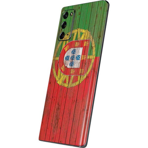 Portuguese Flag Dark Wood Galaxy Note20 5G Skin