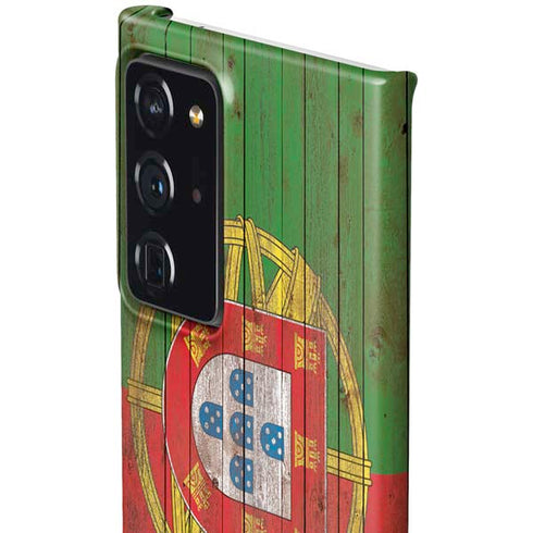 Portuguese Flag Dark Wood Galaxy Note20 Ultra 5G Lite Case