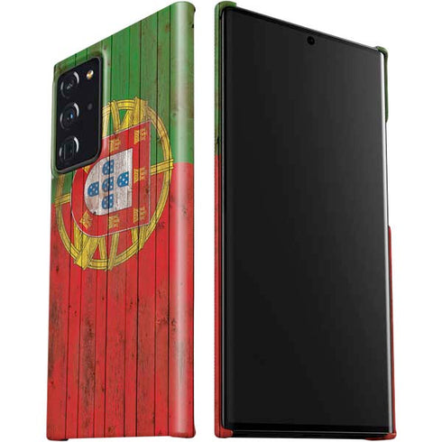 Portuguese Flag Dark Wood Galaxy Note20 Ultra 5G Lite Case