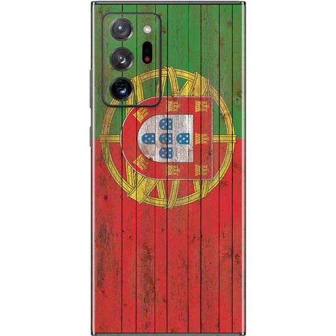 Portuguese Flag Dark Wood Galaxy Note20 Ultra 5G Skin