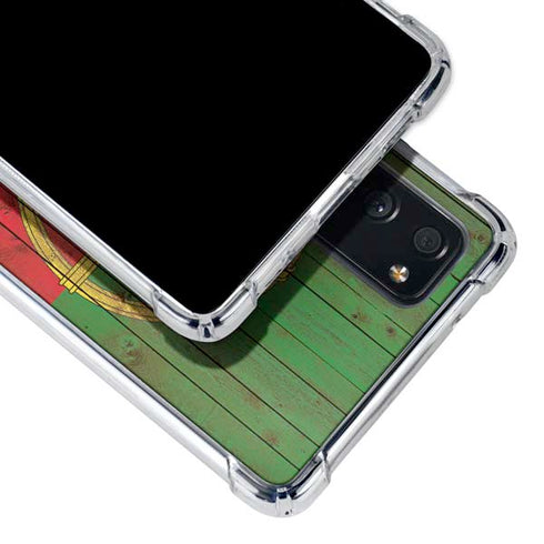 Portuguese Flag Dark Wood Galaxy S20 FE Clear Case