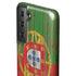 Portuguese Flag Dark Wood Galaxy S21 FE Pro Case