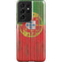 Portuguese Flag Dark Wood Galaxy S21 Ultra 5G Pro Case