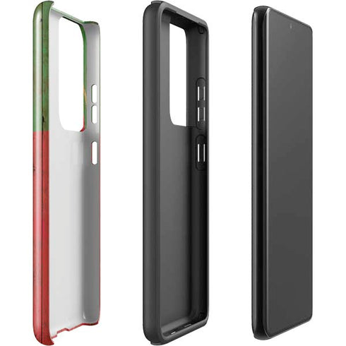 Portuguese Flag Dark Wood Galaxy S21 Ultra 5G Pro Case