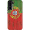 Portuguese Flag Dark Wood Galaxy S22 Plus Pro Case