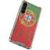 Portuguese Flag Dark Wood Galaxy S23 Plus Clear Case