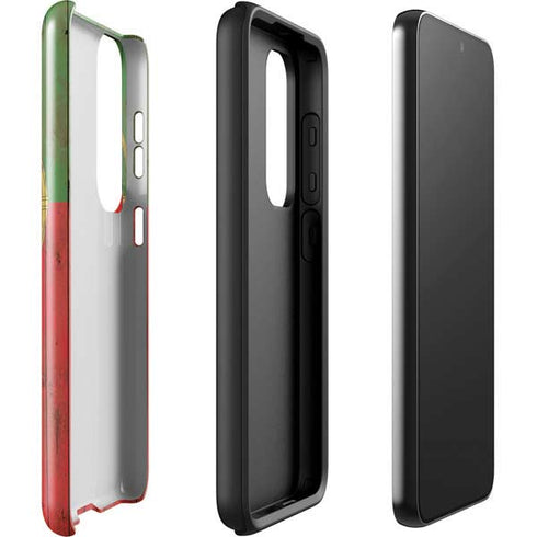 Portuguese Flag Dark Wood Galaxy S23 Pro Case