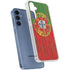 Portuguese Flag Dark Wood Galaxy S24 Clear Case