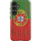 Portuguese Flag Dark Wood Galaxy S24 Impact Case