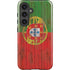 Portuguese Flag Dark Wood Galaxy S24 Impact Case