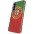 Portuguese Flag Dark Wood Galaxy S24 Plus Clear Case