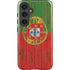 Portuguese Flag Dark Wood Galaxy S24 Plus Impact Case