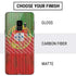 Portuguese Flag Dark Wood Galaxy S9 Skin