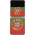Portuguese Flag Dark Wood Galaxy Z Flip3 5G Skin