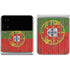 Portuguese Flag Dark Wood Galaxy Z Flip4 5G Skin