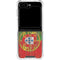 Portuguese Flag Dark Wood Galaxy Z Flip5 5G Clear Case
