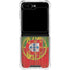 Portuguese Flag Dark Wood Galaxy Z Flip5 5G Clear Case