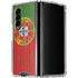 Portuguese Flag Dark Wood Galaxy Z Fold4 5G Clear Case