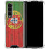 Portuguese Flag Dark Wood Galaxy Z Fold4 5G Clear Case