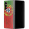 Portuguese Flag Dark Wood Galaxy Z Fold4 5G Skin