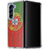 Portuguese Flag Dark Wood Galaxy Z Fold5 5G Clear Case