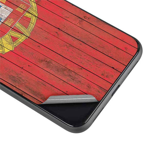 Portuguese Flag Dark Wood Google Pixel 4 XL Skin