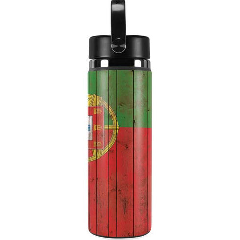 Portuguese Flag Dark Wood Hydro Flask 20oz Wide Mouth Skin