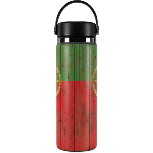Portuguese Flag Dark Wood Hydro Flask 20oz Wide Mouth Skin