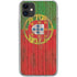 Portuguese Flag Dark Wood iPhone 11 Clear Case