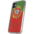 Portuguese Flag Dark Wood iPhone 11 Clear Case